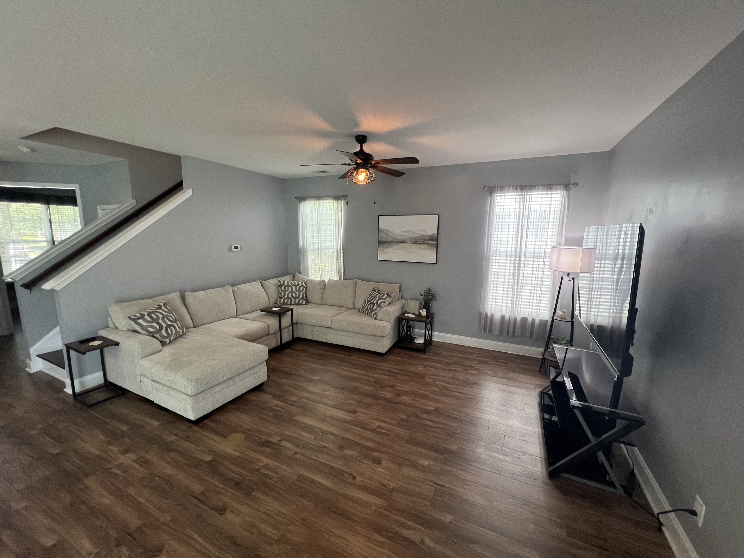 Living room with sectional sofa